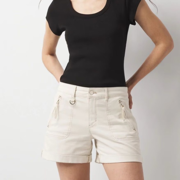 White House Black Market Pret A Play Embroidered Tan Shorts - Picture 7 of 7